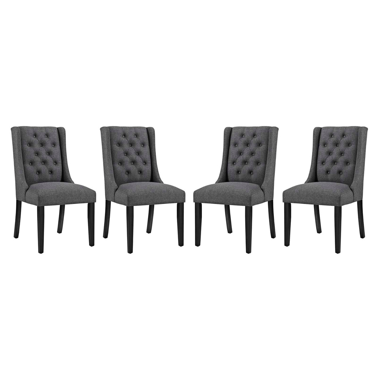 Bellarett Fabric Dining Chair Set of 4, Gray