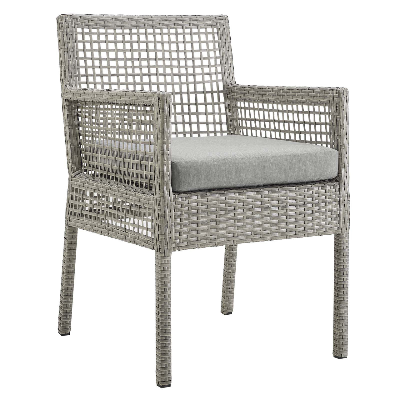 Alma Alfresco Woven Dining Armchair Set of 2, Gray