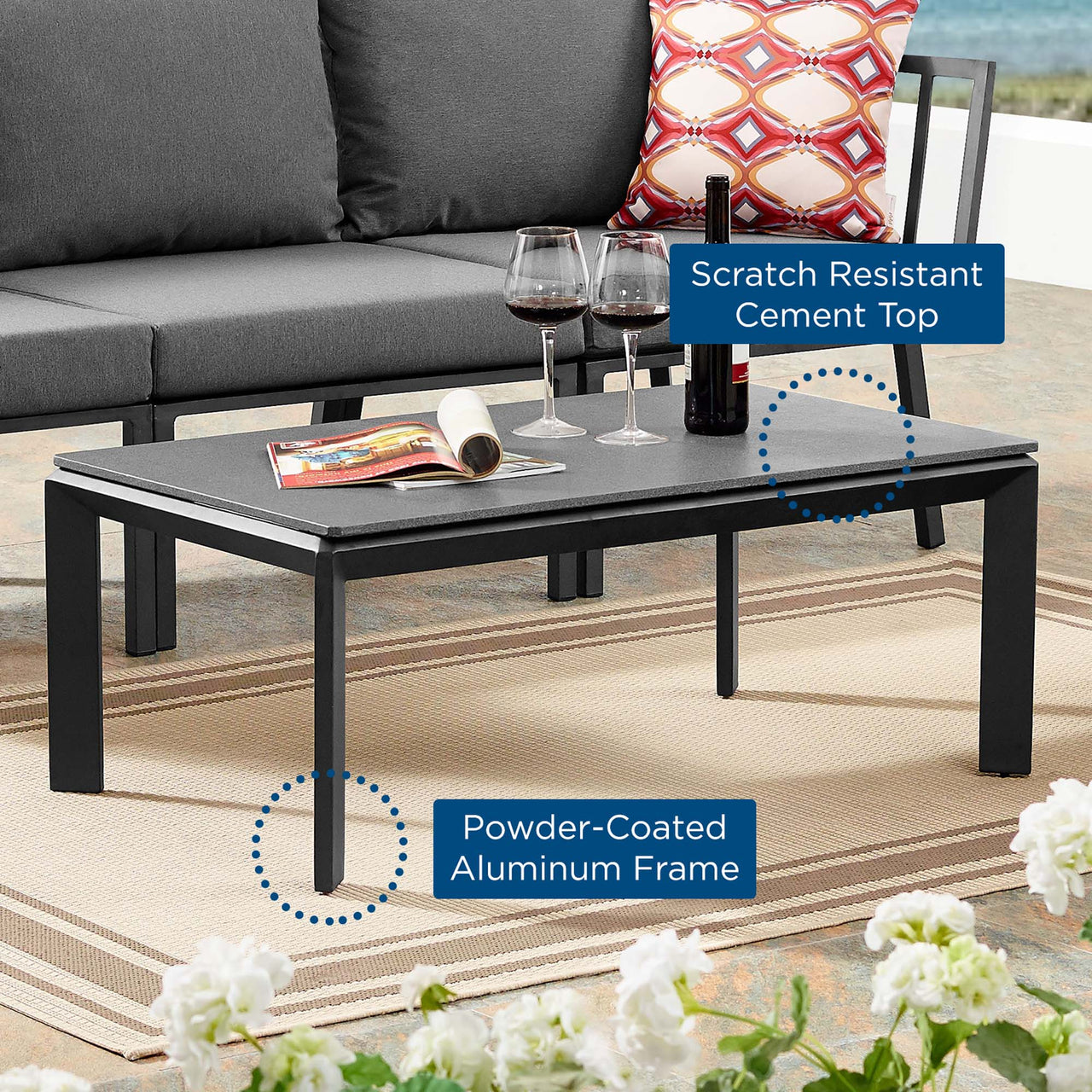 Ocevara Alfresco Coffee Table, Gray