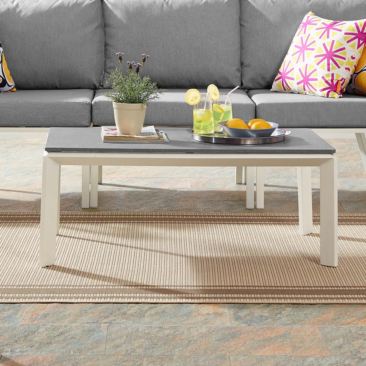 Ocevara Alfresco Coffee Table, White