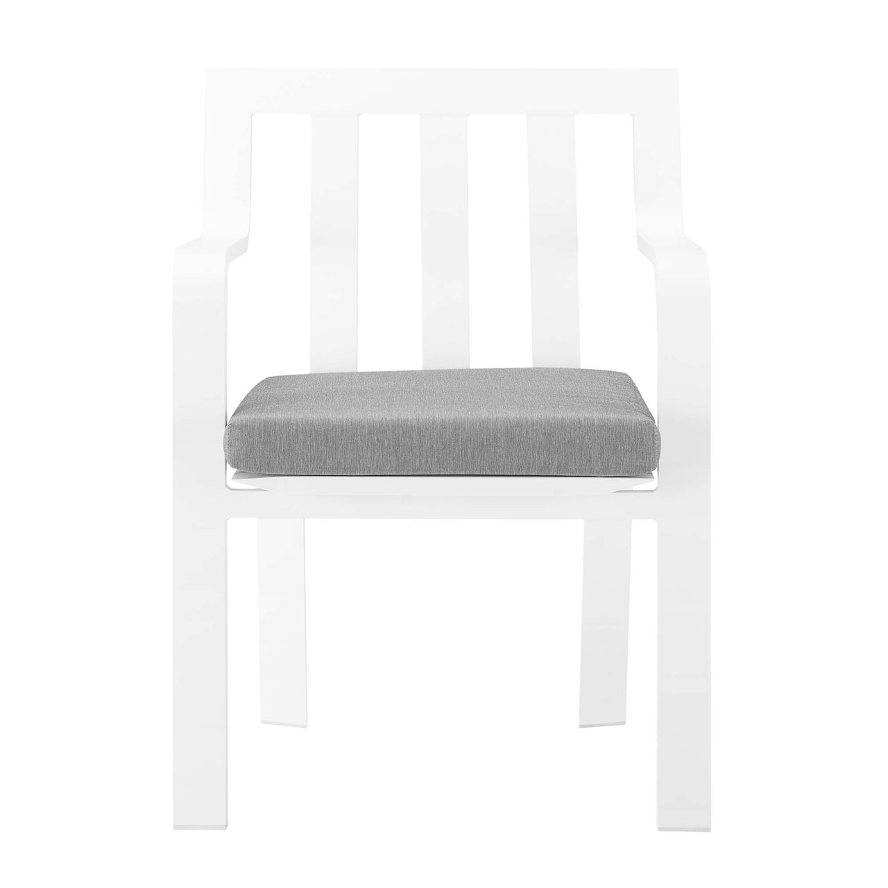 Tessan Stackable Alfresco Dining Armchair, White & Gray