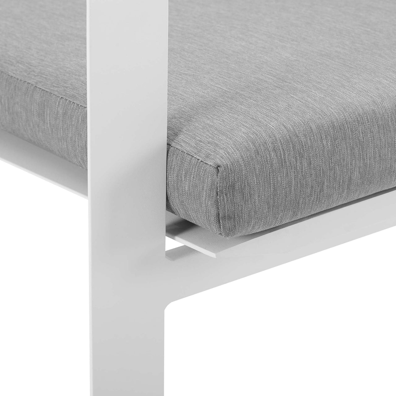Tessan Stackable Alfresco Dining Armchair, White & Gray