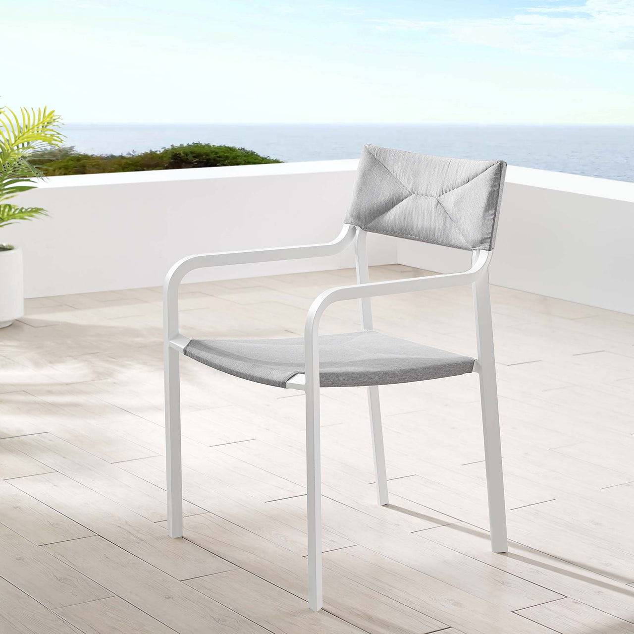 Caelen Alfresco Dining Armchair, Gray