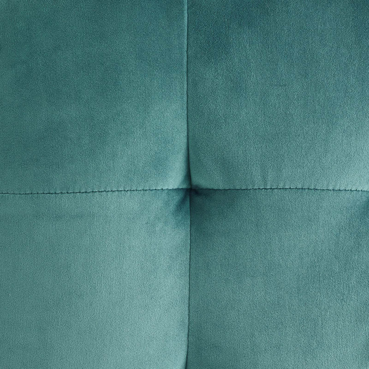 Vellan Cubed Upholstered Velvet Ottoman, Teal