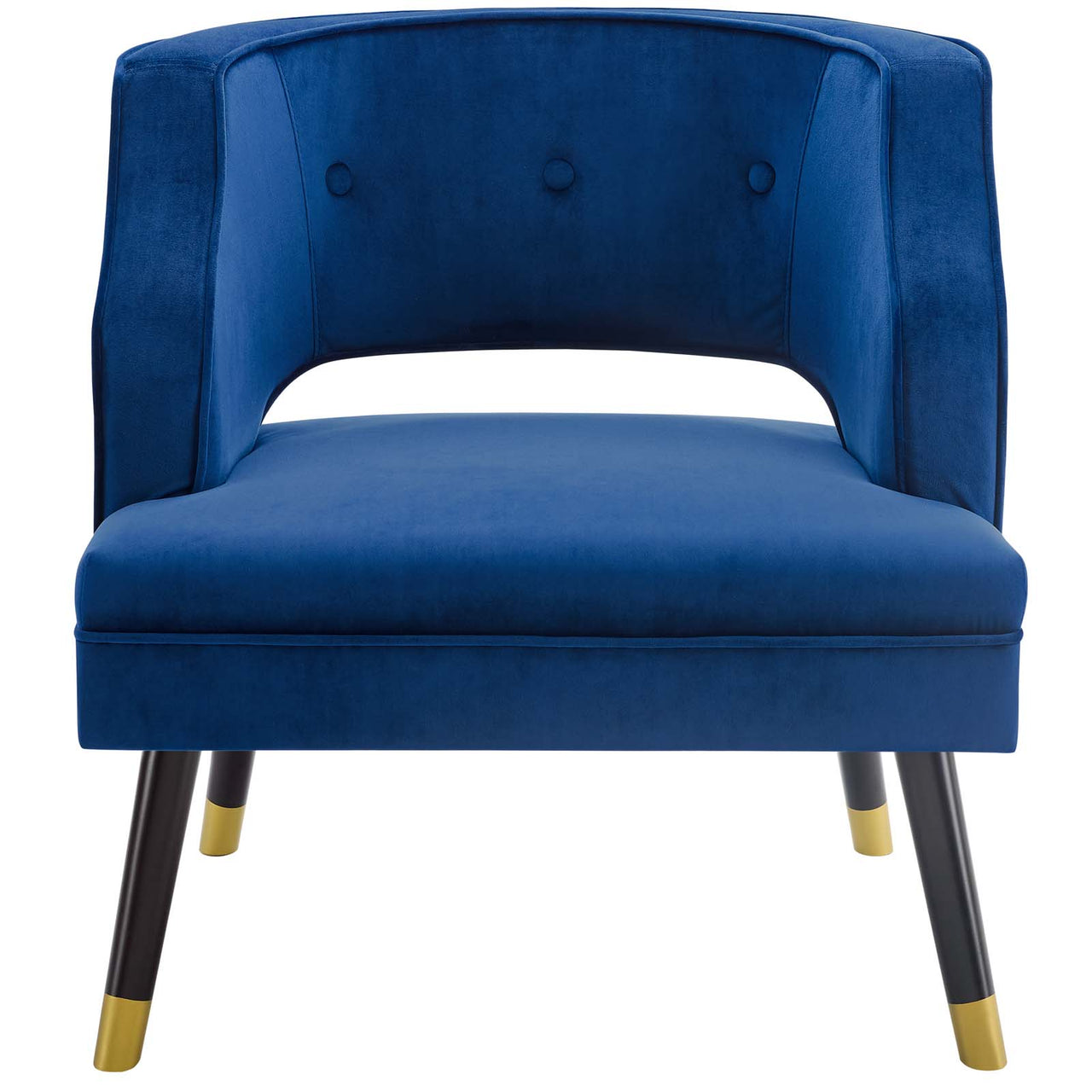 Domyra Velvet Armchair, Navy