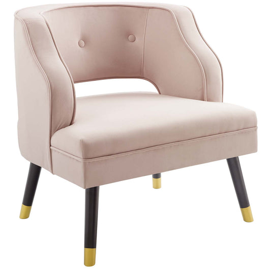 Domyra Velvet Armchair, Pink