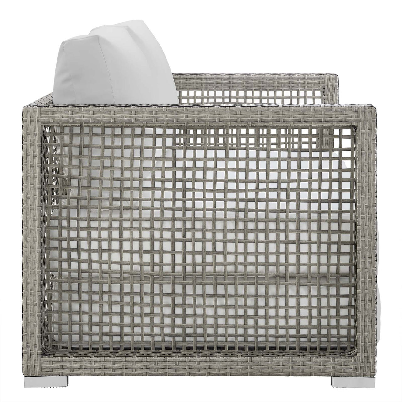 Alma 3-Piece Alfresco Woven Lounging Set, Gray & White