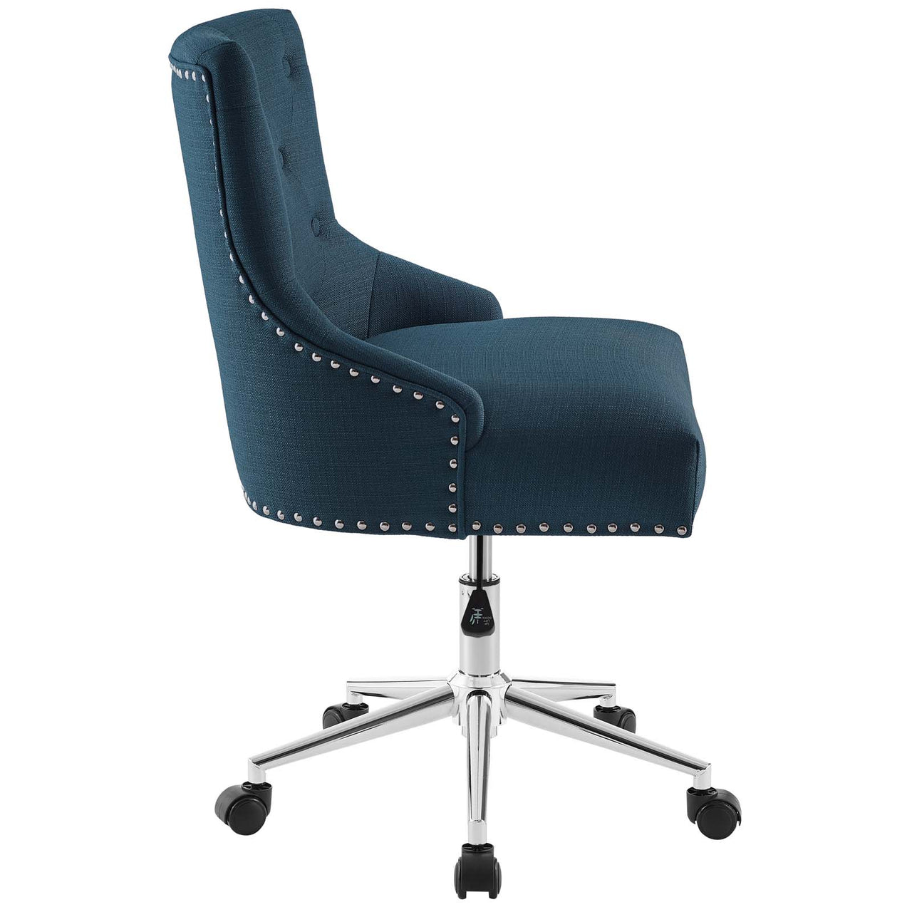 Cavell Button Swivel Fabric Office Chair, Azure