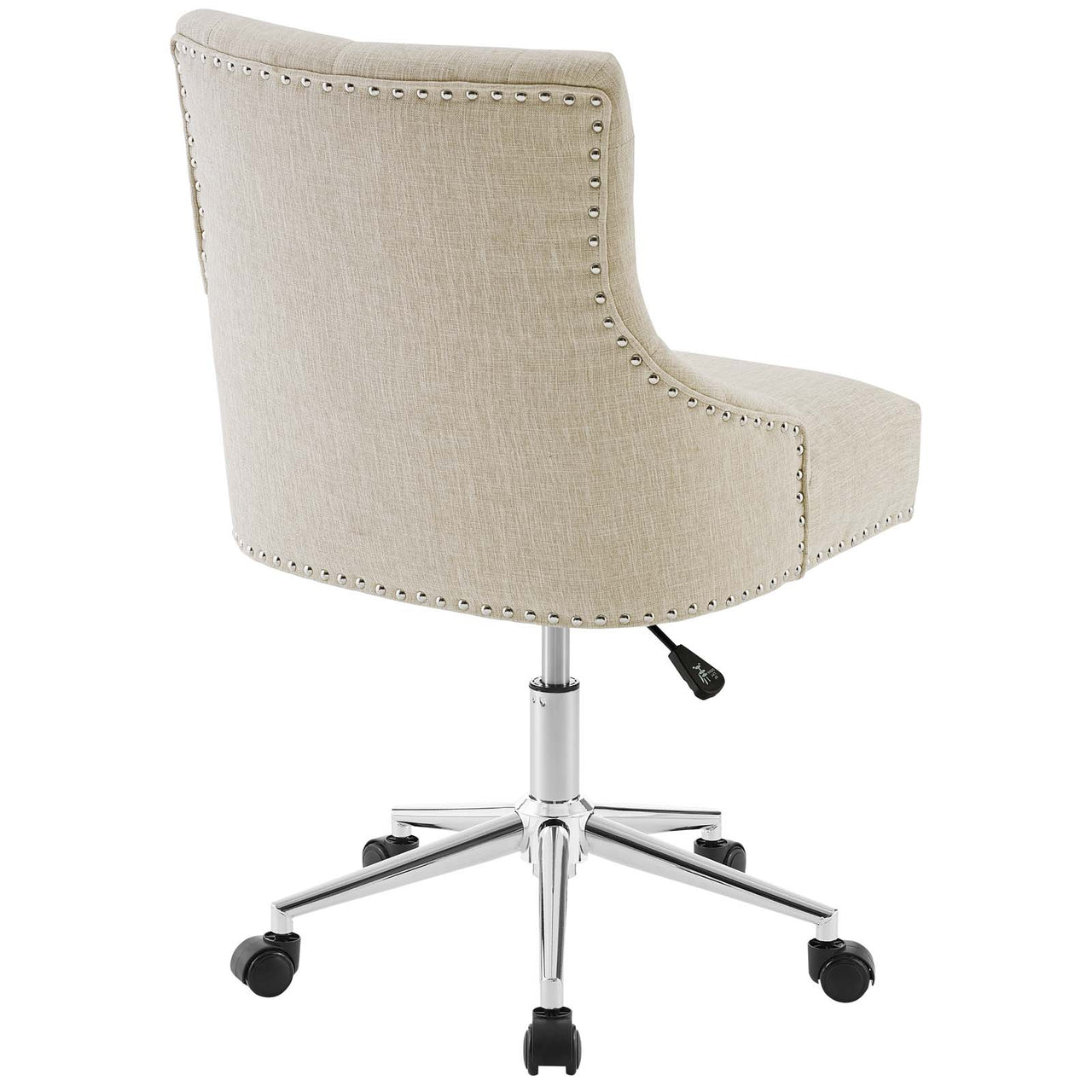 Cavell Button Swivel Fabric Office Chair, Beige