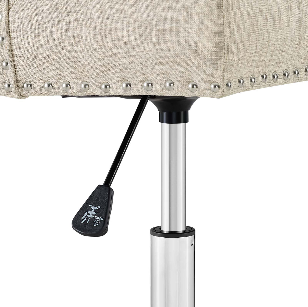 Cavell Button Swivel Fabric Office Chair, Beige