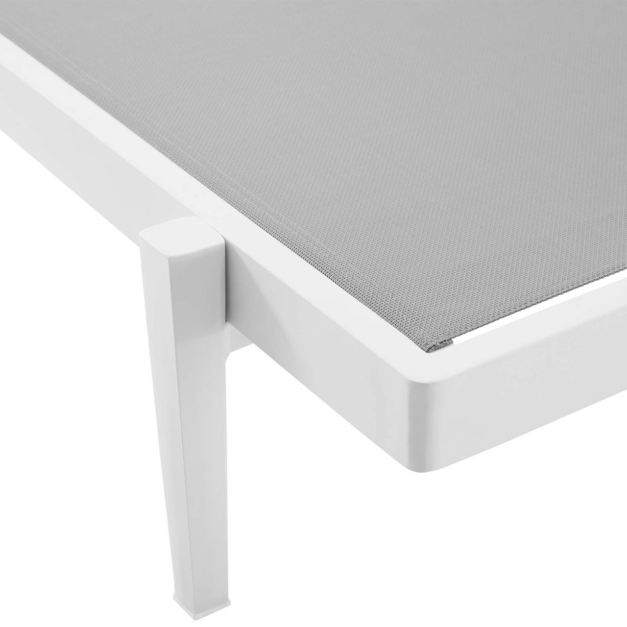 Charles Alfresco Chaise Lounge Chair, White & Gray