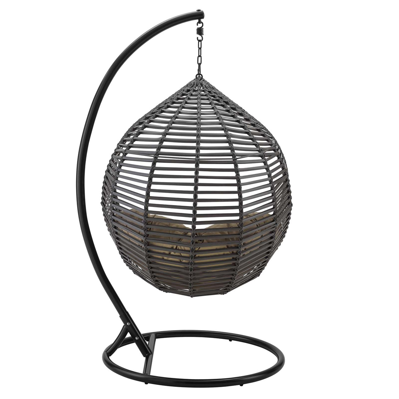 Cocoon Teardrop Alfresco Swing Chair, Gray & Mocha