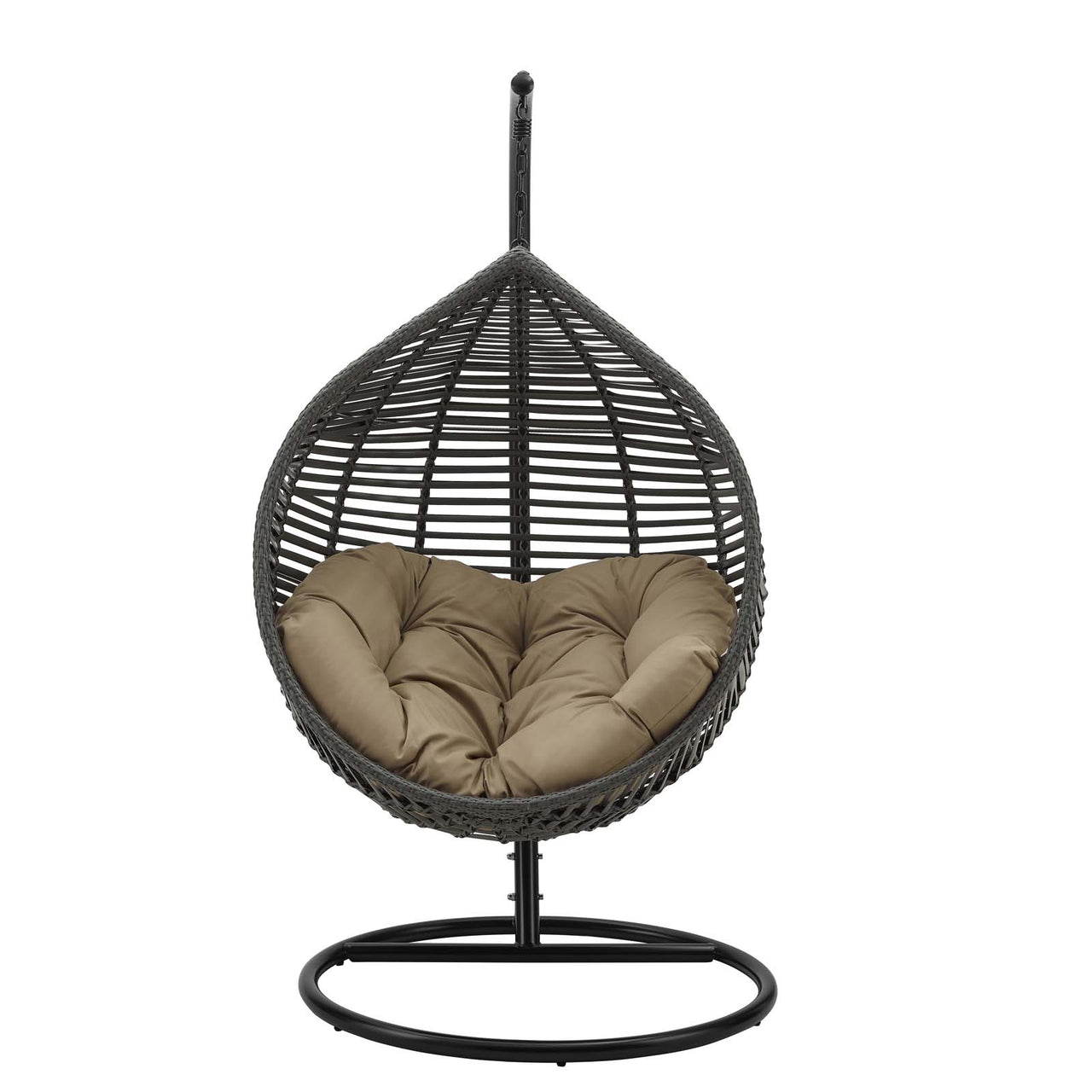 Cocoon Teardrop Alfresco Swing Chair, Gray & Mocha