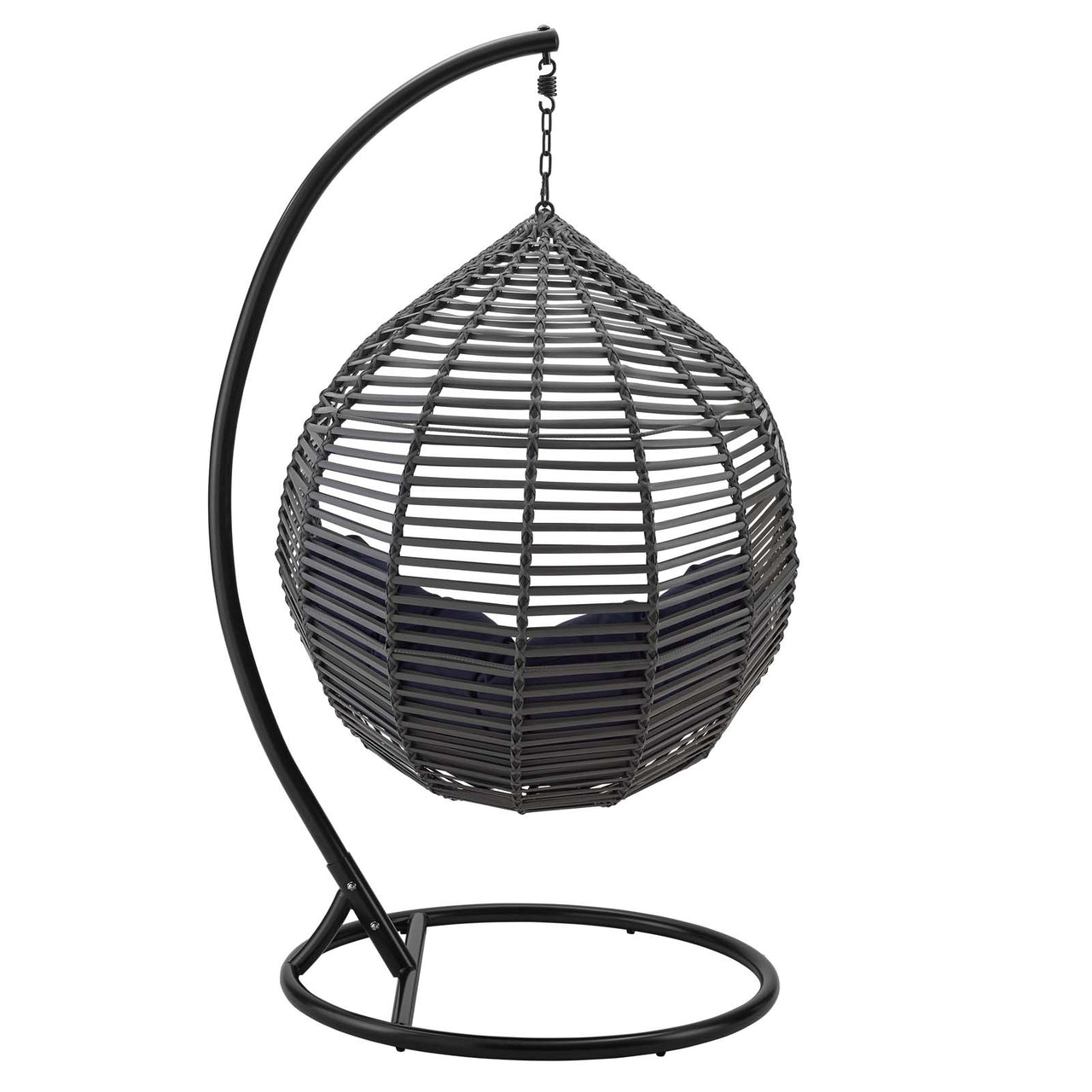 Cocoon Teardrop Alfresco Swing Chair, Gray & Navy
