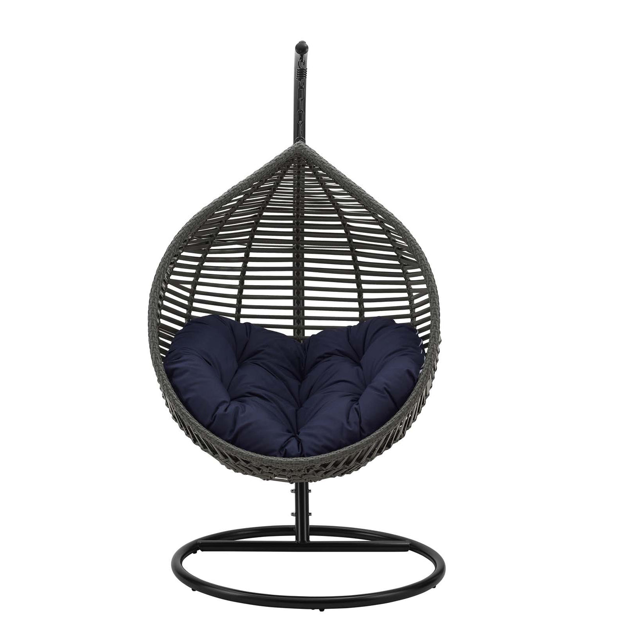 Cocoon Teardrop Alfresco Swing Chair, Gray & Navy