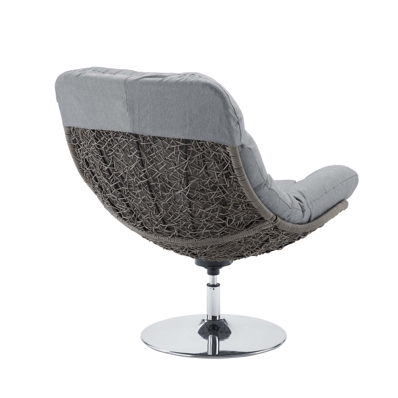 Bevran Alfresco Lounge Chair w/ Swivel, Light Gray & Gray