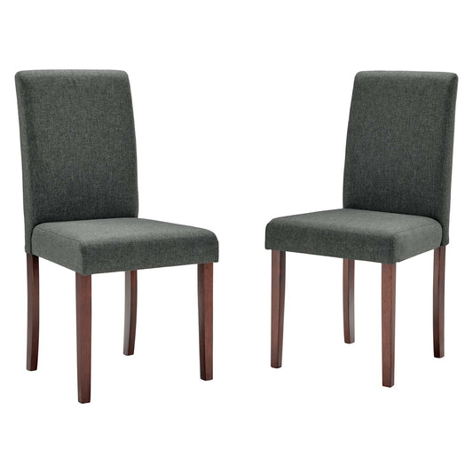 Regale Fabric Dining Chair Set of 2, Gray
