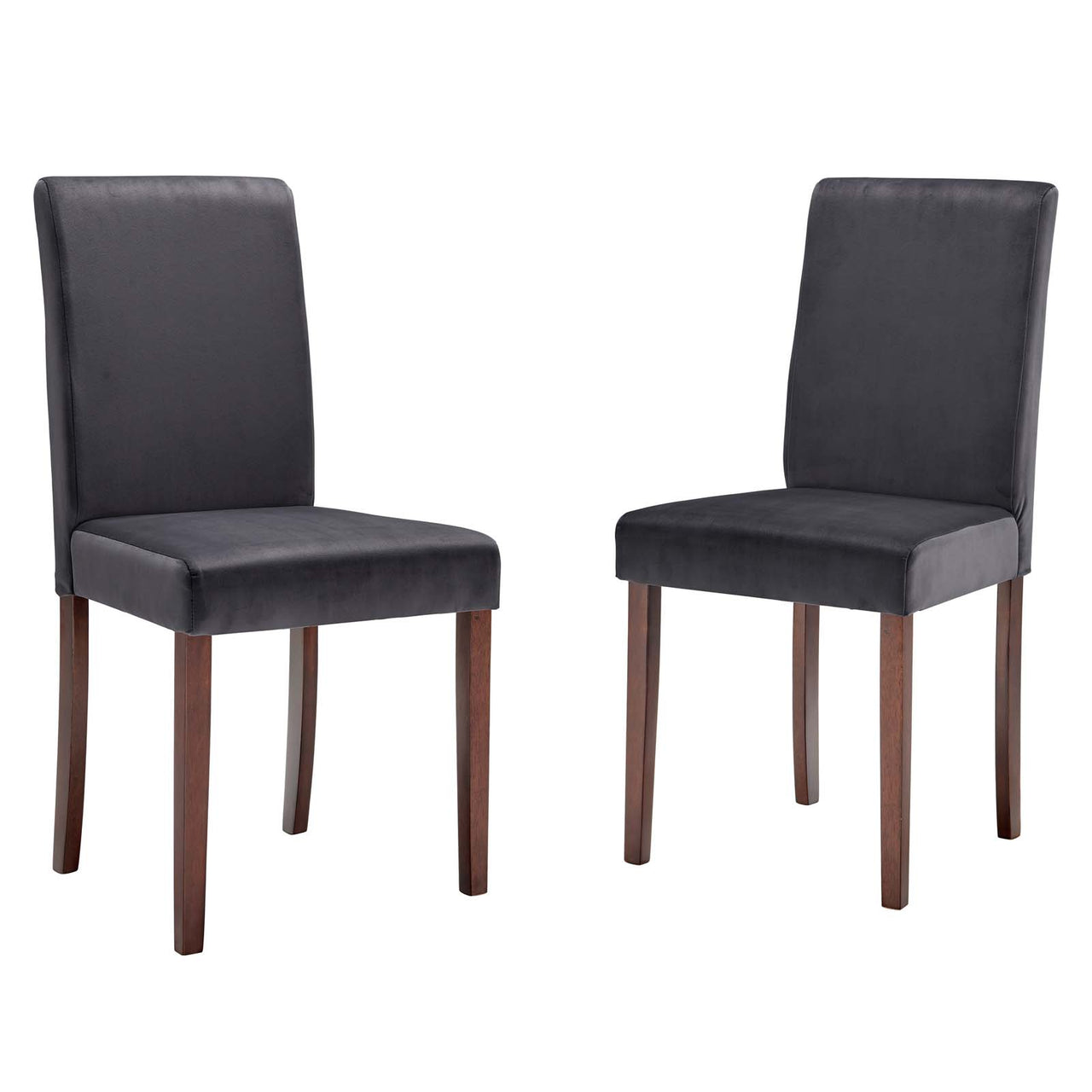 Regale Velvet Dining Chair Set of 2, Gray
