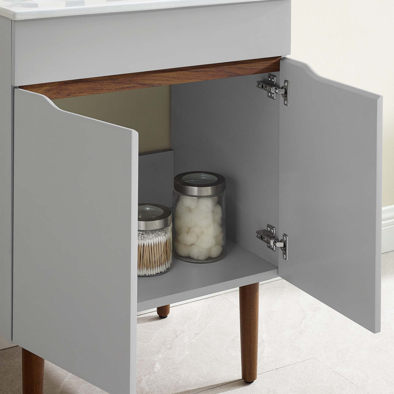 Arwyn Vanity Unit, Gray & White