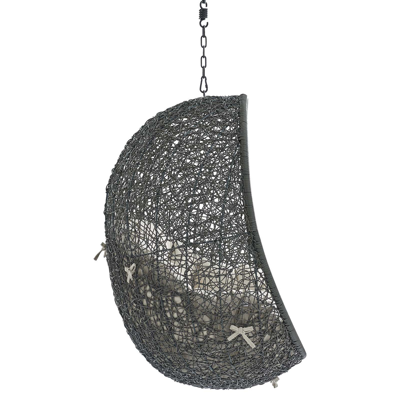Shell Sunbrella® Fabric Alfresco Lounge Chair Swing w/o Stand, Gray & Beige