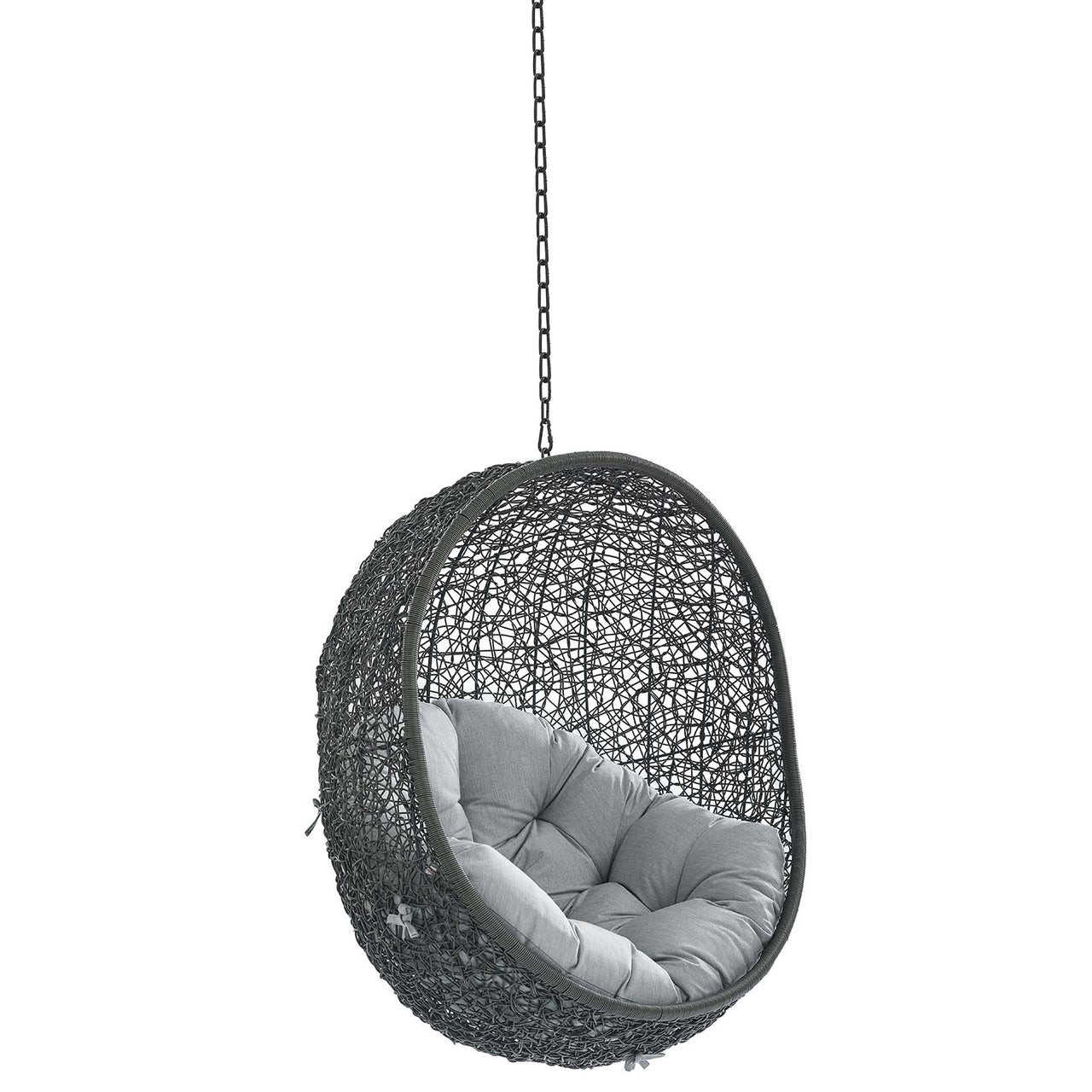 Hide Sunbrella® Fabric Swing Outdoor Patio Lounge Chair Without Stand, Gray & Gray