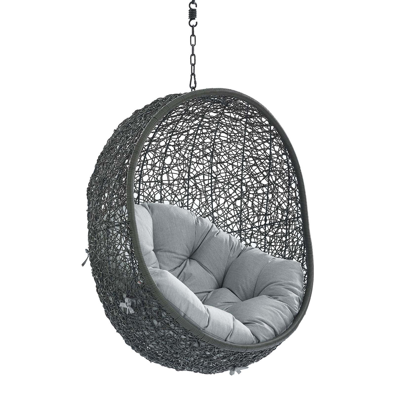 Hide Sunbrella® Fabric Swing Outdoor Patio Lounge Chair Without Stand, Gray & Gray