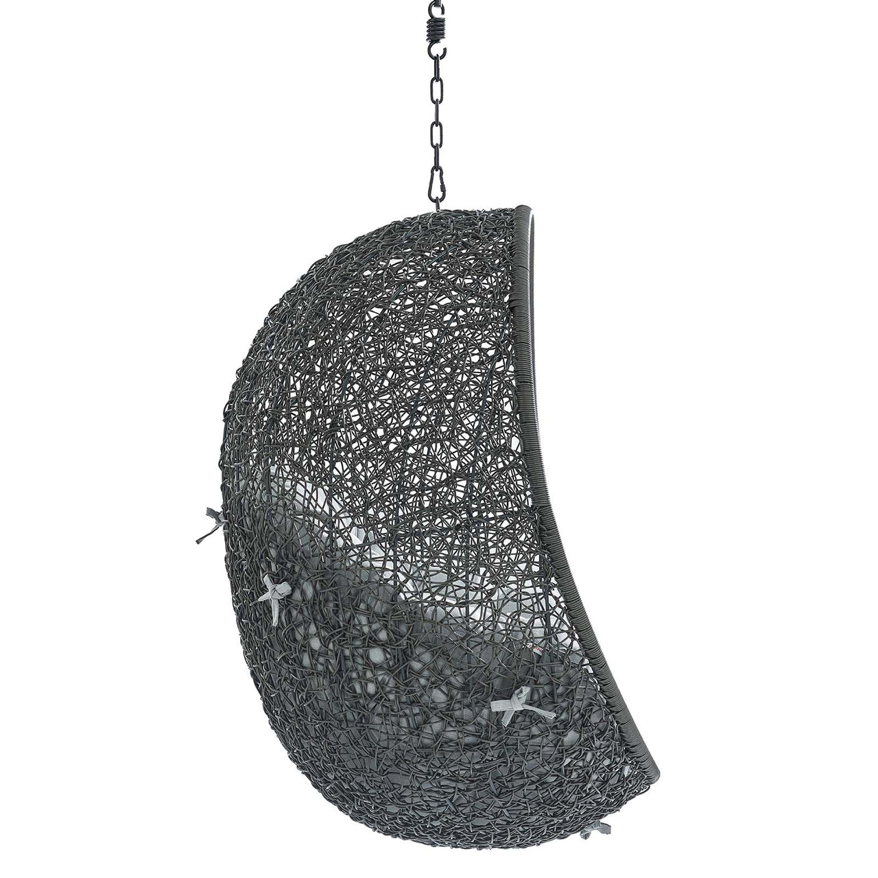 Hide Sunbrella® Fabric Swing Outdoor Patio Lounge Chair Without Stand, Gray & Gray
