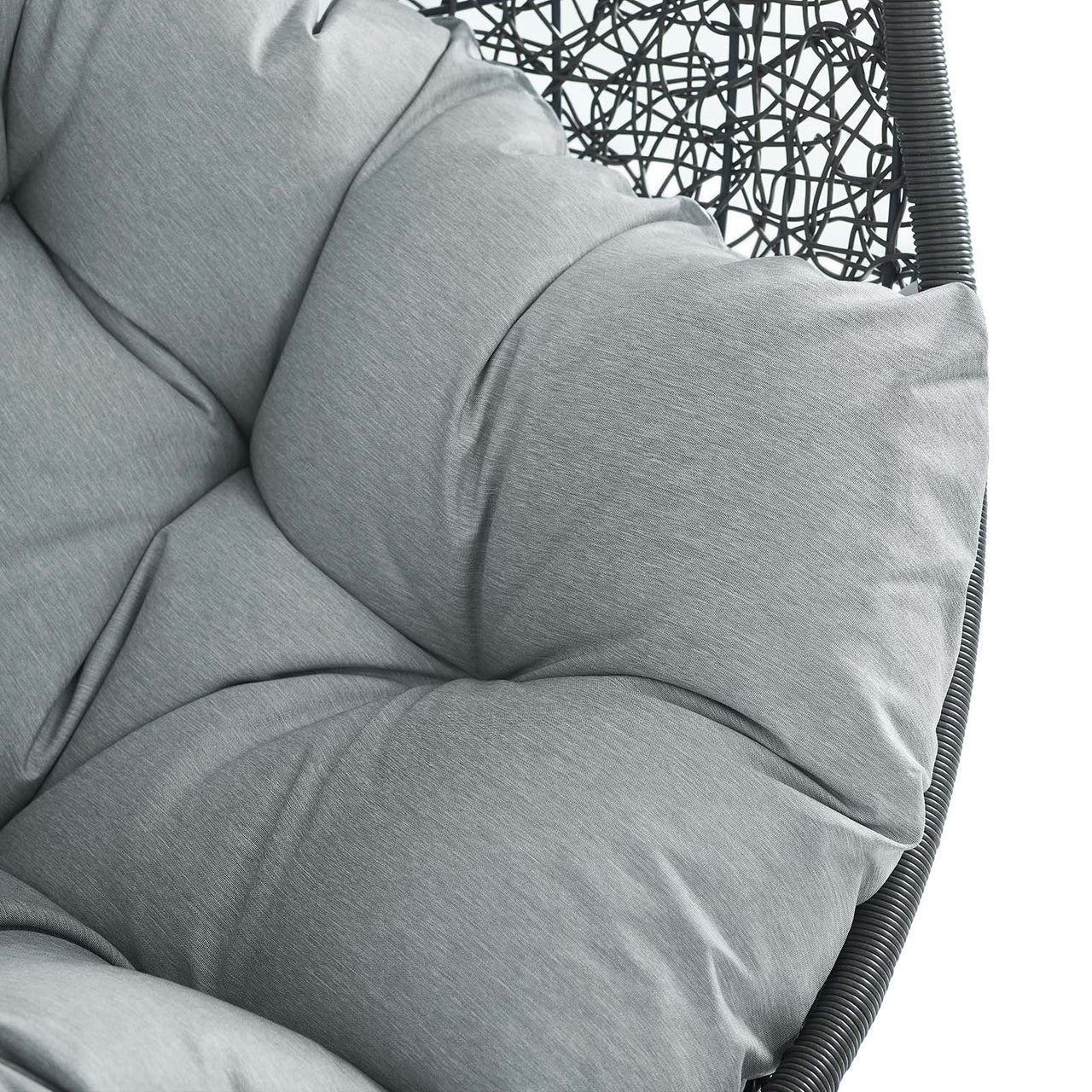 Hide Sunbrella® Fabric Swing Outdoor Patio Lounge Chair Without Stand, Gray & Gray