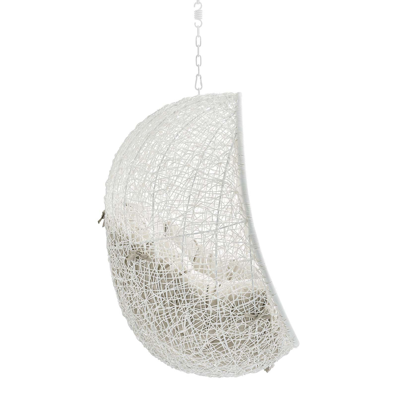 Shell Sunbrella® Fabric Alfresco Lounge Chair Swing w/o Stand, White & Beige