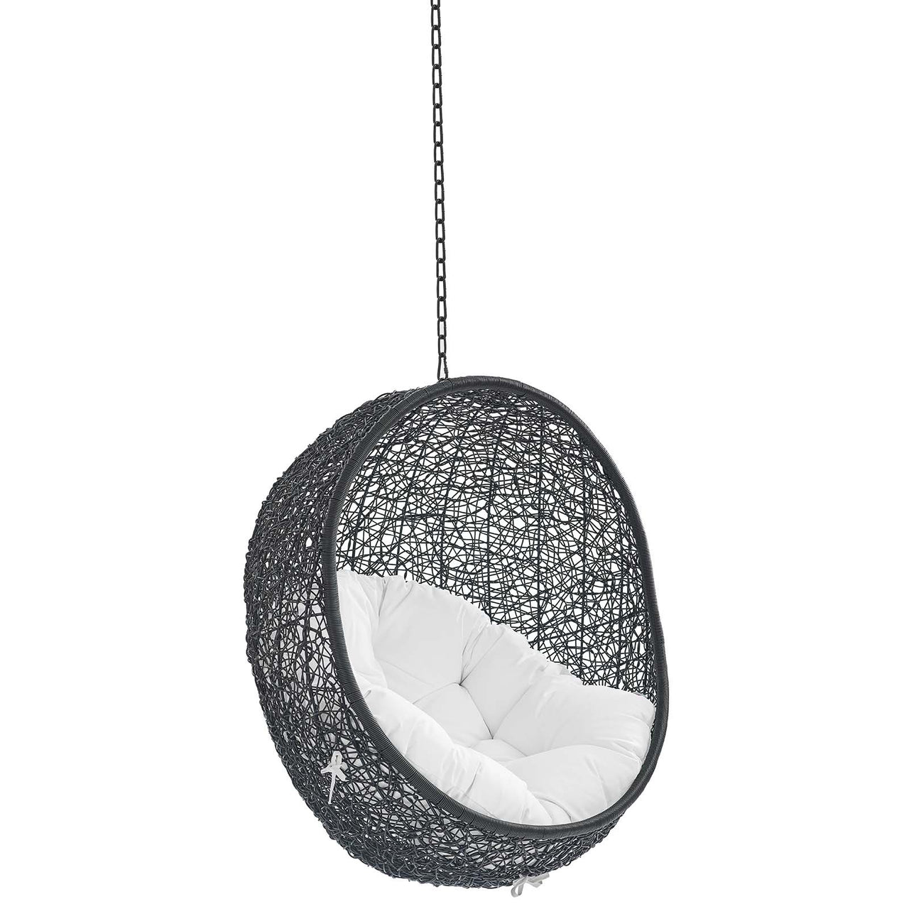 Chrysalis Luxe Sunbrella® Fabric Alfresco Lounge Chair Swing w/o Stand, Black & White