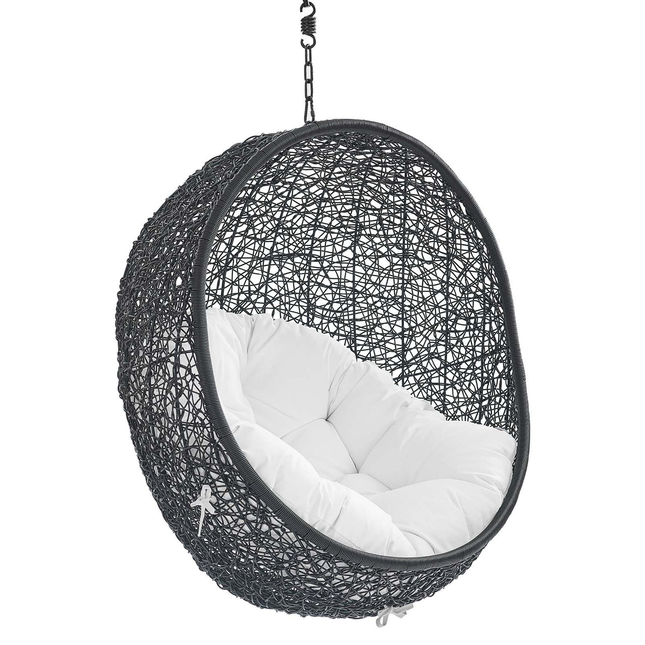 Chrysalis Luxe Sunbrella® Fabric Alfresco Lounge Chair Swing w/o Stand, Black & White