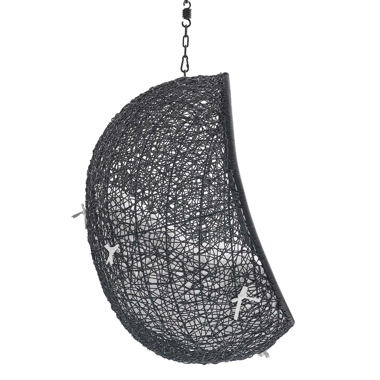 Chrysalis Luxe Sunbrella® Fabric Alfresco Lounge Chair Swing w/o Stand, Black & White