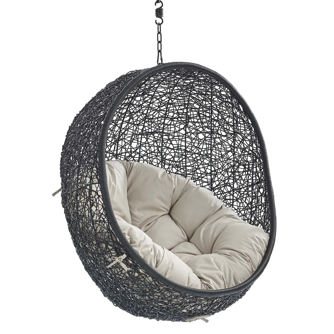 Chrysalis Swing Alfresco Lounge Chair w/o Stand, Black & Beige