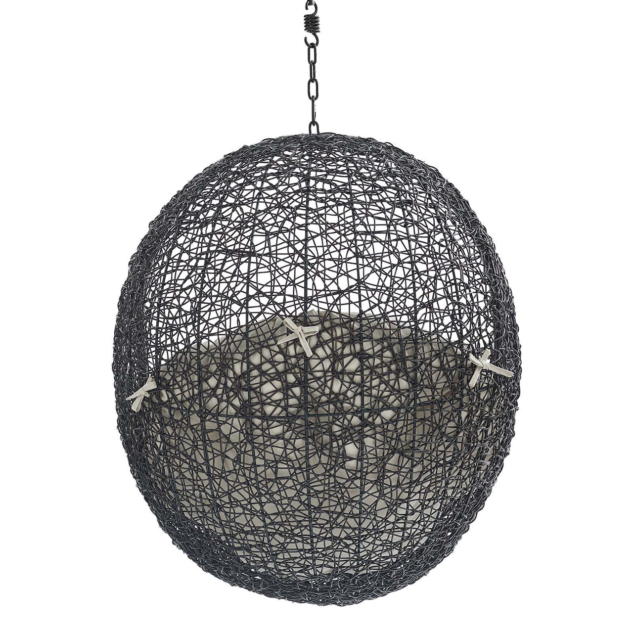 Chrysalis Swing Alfresco Lounge Chair w/o Stand, Black & Beige