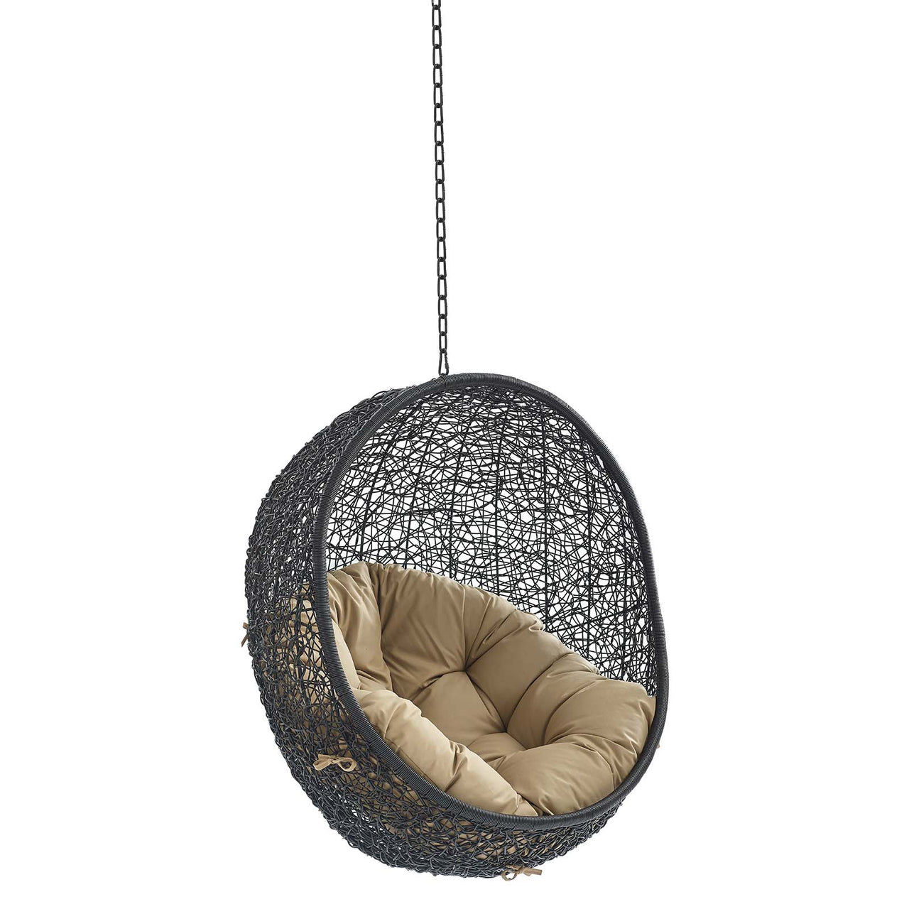 Chrysalis Swing Alfresco Lounge Chair w/o Stand, Black & Mocha