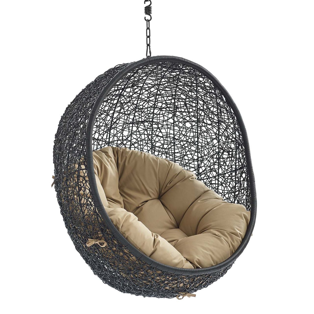 Chrysalis Swing Alfresco Lounge Chair w/o Stand, Black & Mocha