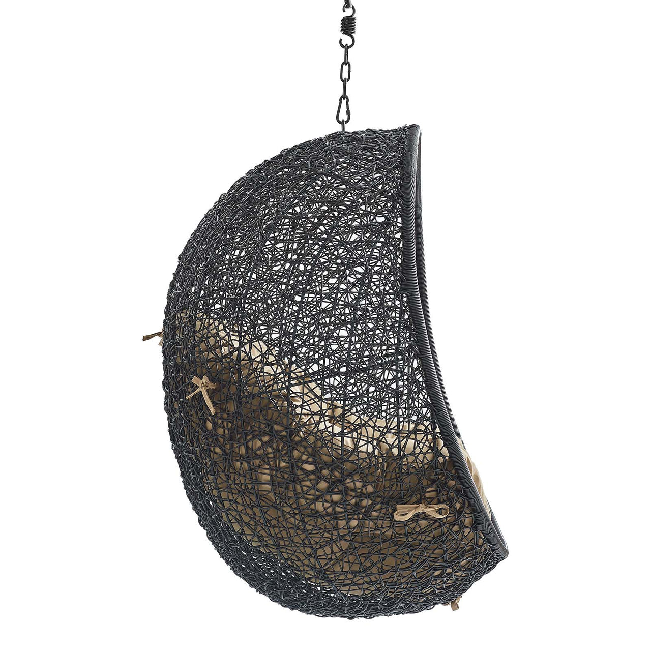 Chrysalis Swing Alfresco Lounge Chair w/o Stand, Black & Mocha