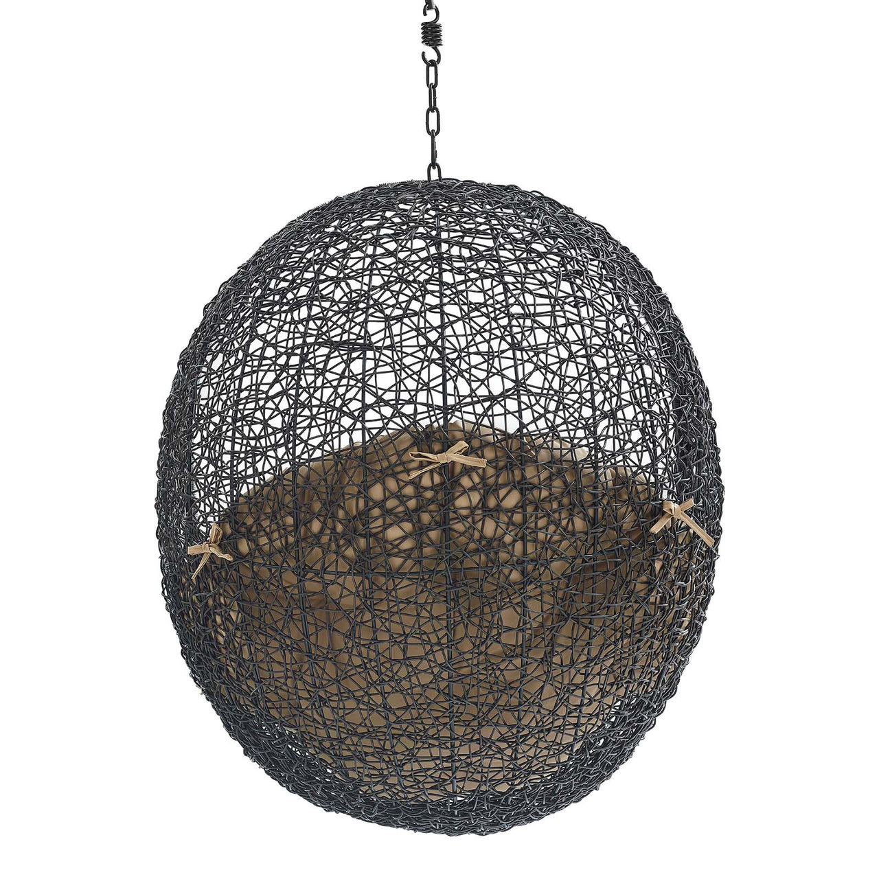 Chrysalis Swing Alfresco Lounge Chair w/o Stand, Black & Mocha
