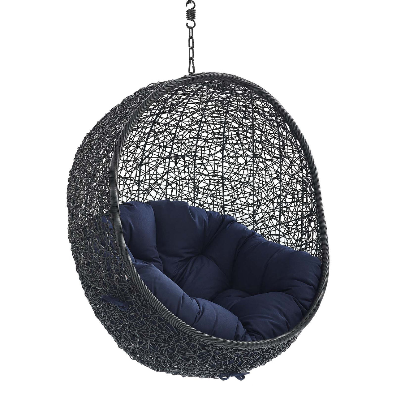 Chrysalis Swing Alfresco Lounge Chair w/o Stand, Black & Navy
