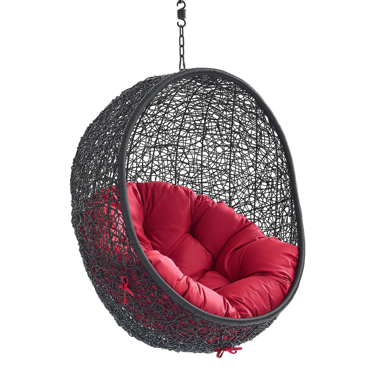 Chrysalis Swing Alfresco Lounge Chair w/o Stand, Black & Red