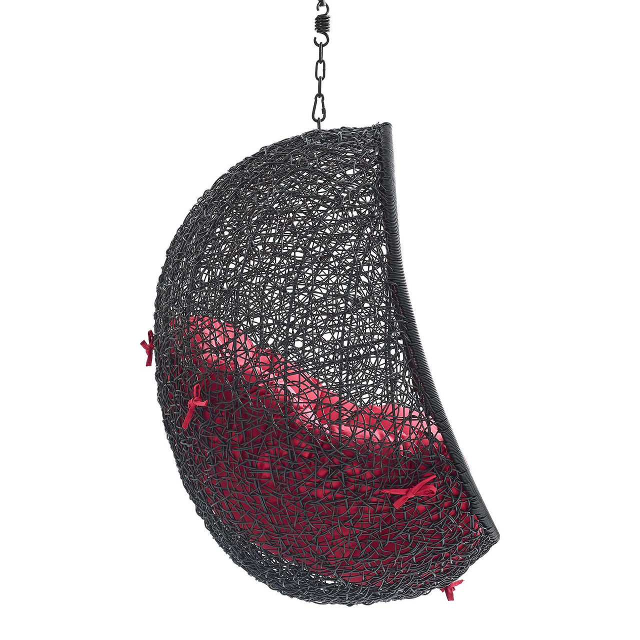 Chrysalis Swing Alfresco Lounge Chair w/o Stand, Black & Red