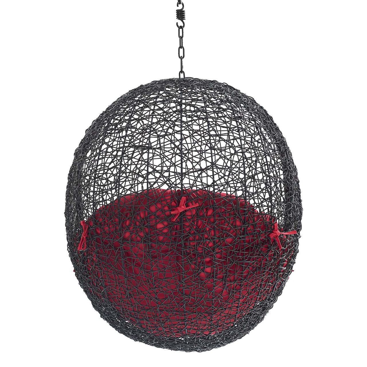 Chrysalis Swing Alfresco Lounge Chair w/o Stand, Black & Red