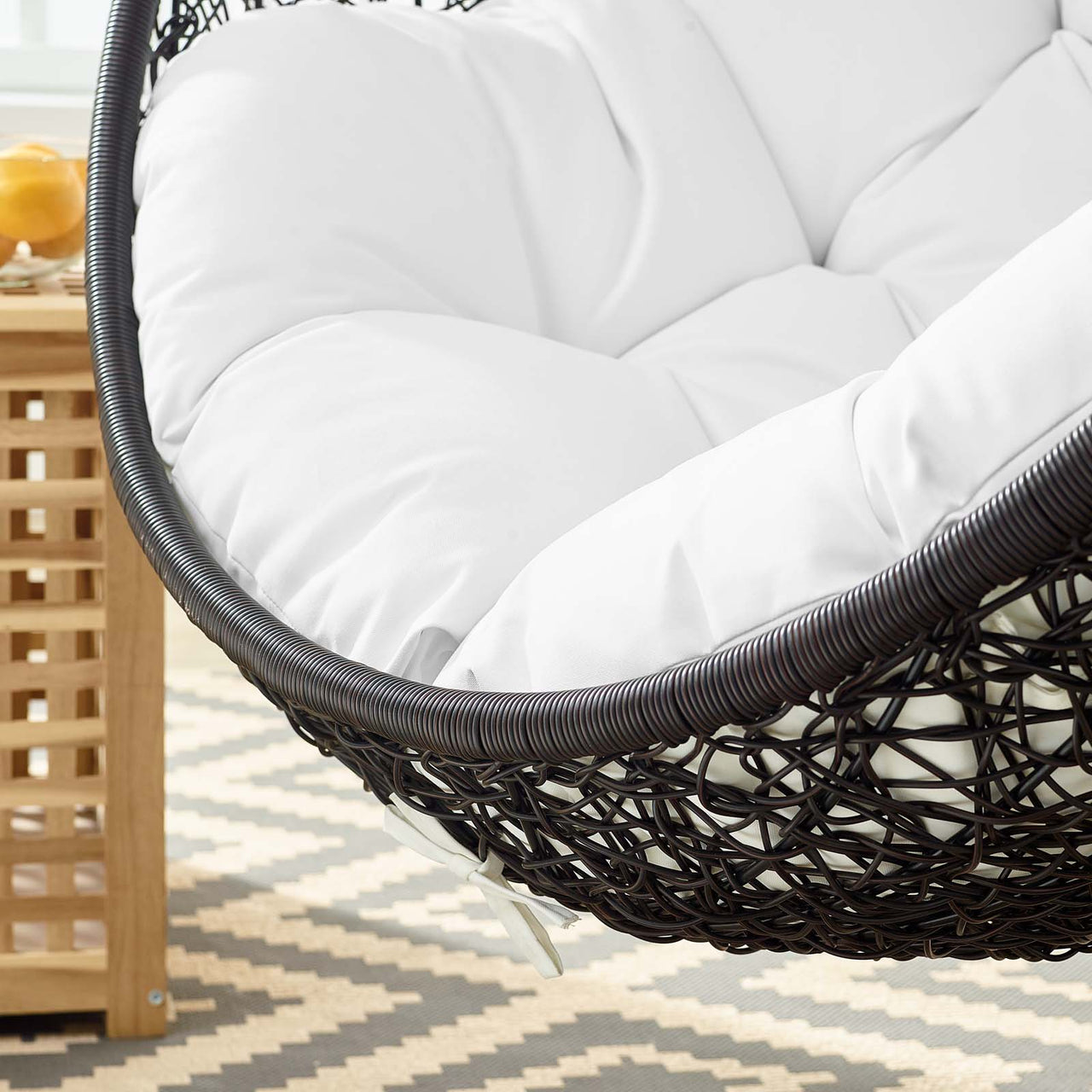 Chrysalis Swing Alfresco Lounge Chair w/o Stand, Black & White