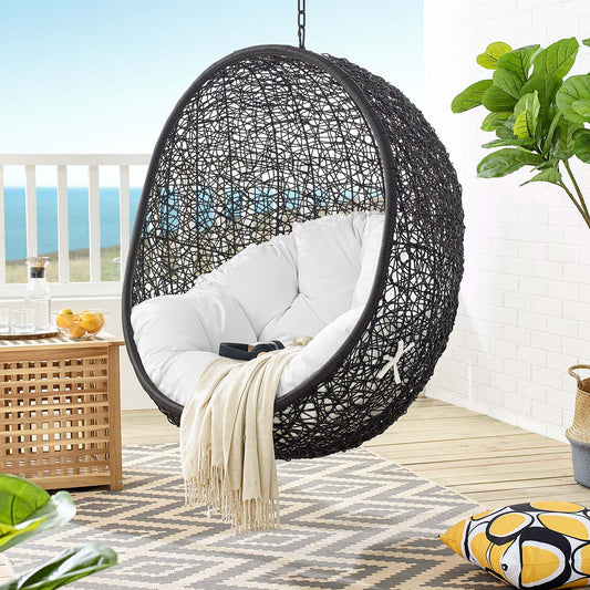Chrysalis Swing Alfresco Lounge Chair w/o Stand, Black & White