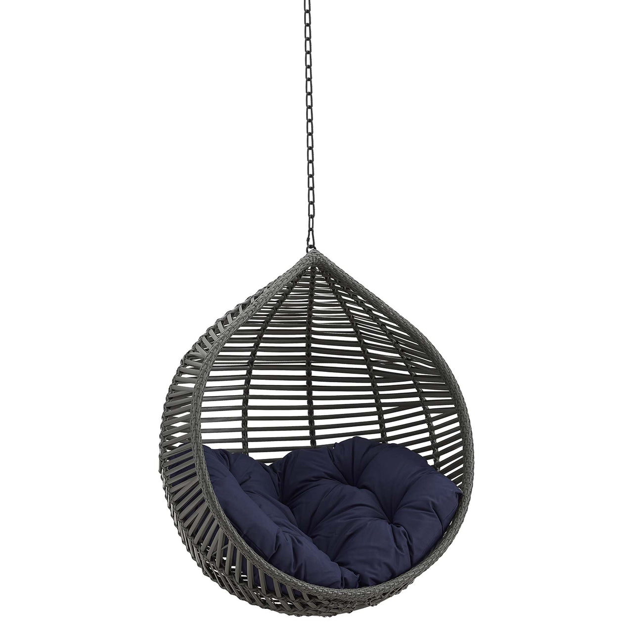 Cocoon Teardrop Alfresco Swing Chair w/o Stand, Gray & Navy