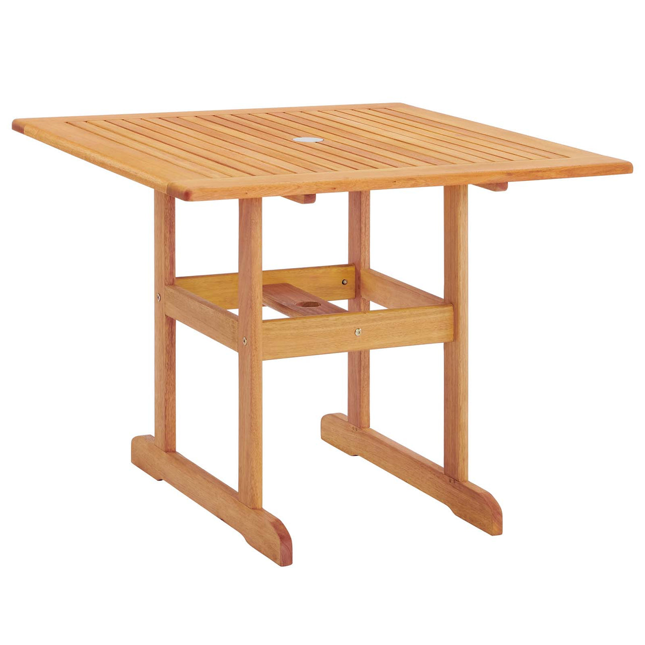 Evelora Square Alfresco Dining Table, Natural Wood