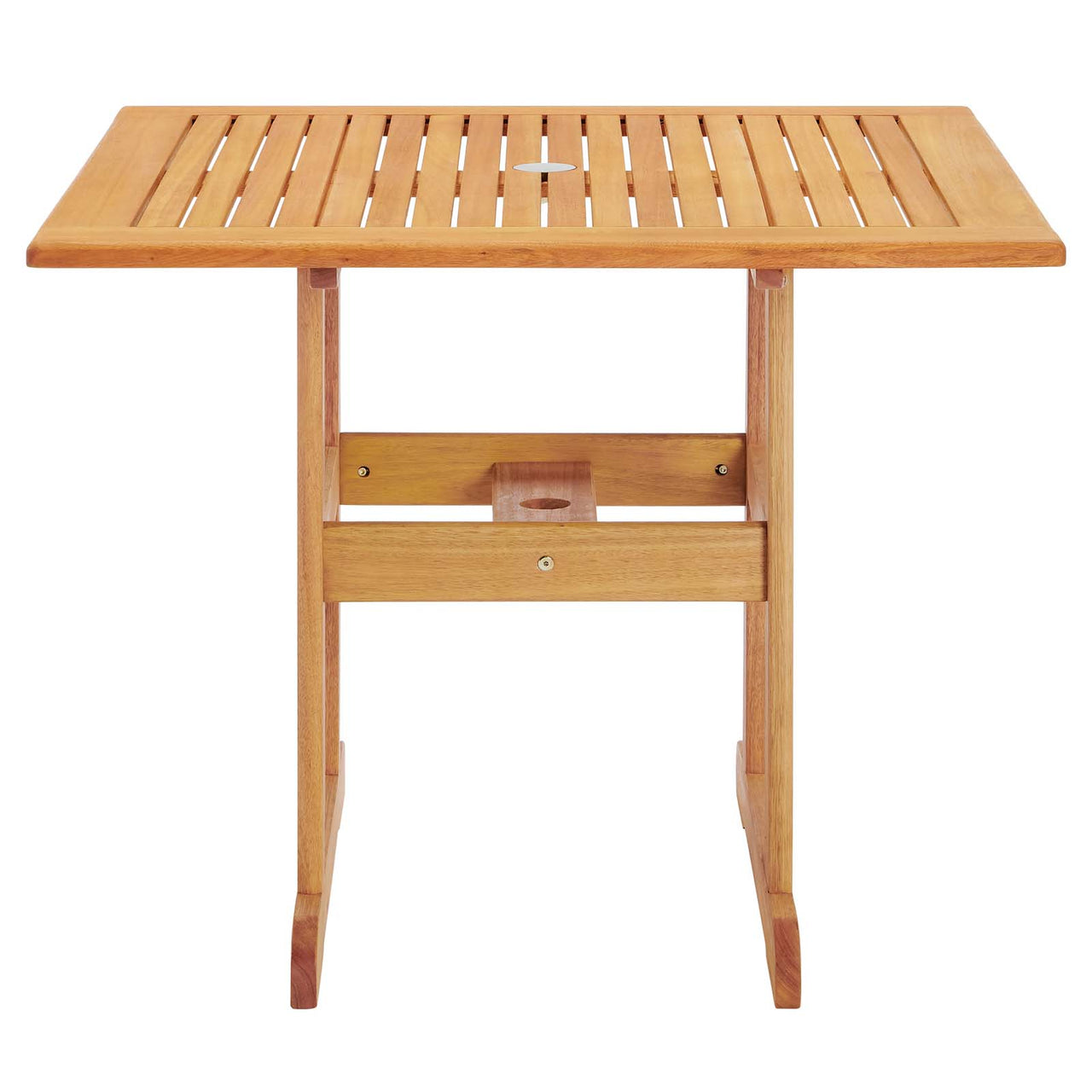 Evelora Square Alfresco Dining Table, Natural Wood