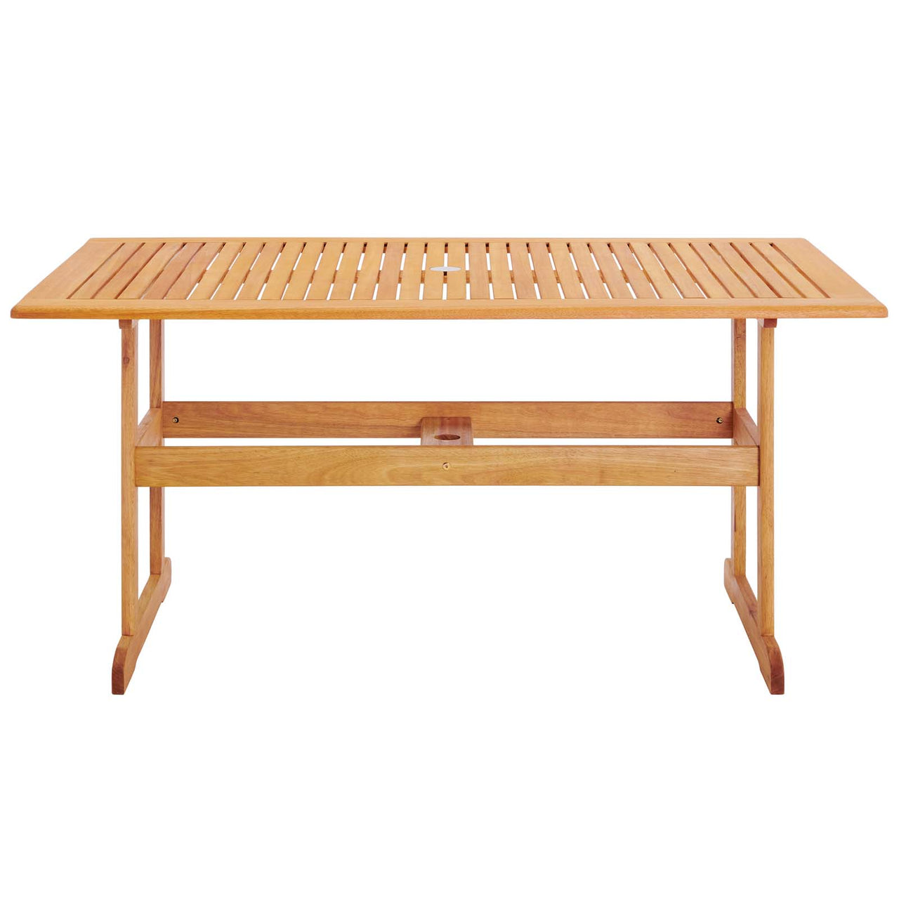Evelora Rectangle Alfresco Dining Table, Natural Wood