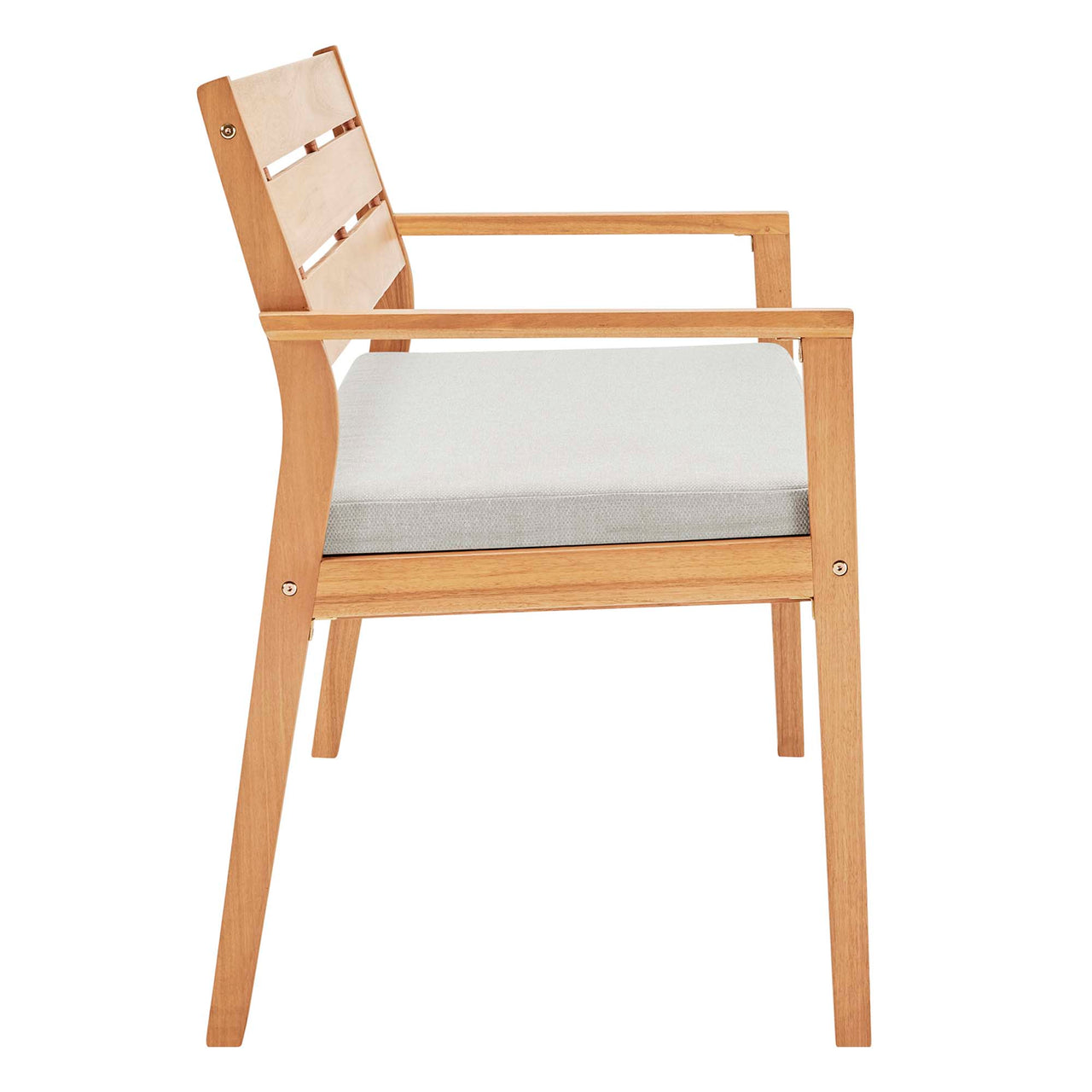 Envara Alfresco Loveseat, Natural Wood & Taupe