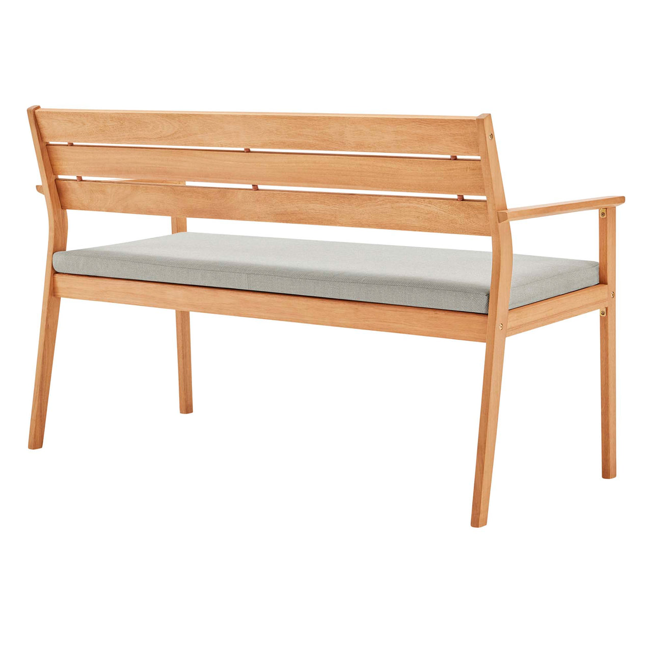 Envara Alfresco Loveseat, Natural Wood & Taupe